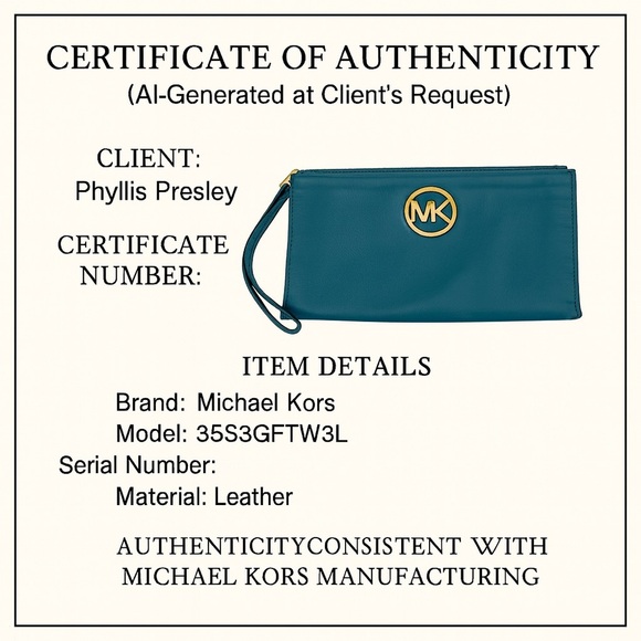 Michael Kors Leather Wristlet, Genuine Leather - Picture 2 of 14